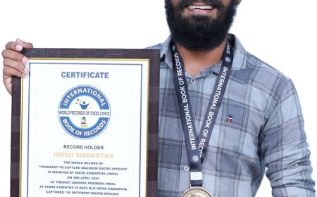 మొబైల్ లో ఫొటోస్ తీసి  ఇంటెర్నేషన్ బుక్ అఫ్ రికార్డు సాధించాడు