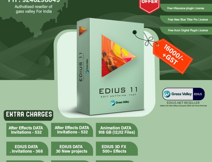 ఎడిట్ పాయింట్ ఇండియా వారి Edius 11 స్పెషల్ ఆఫర్