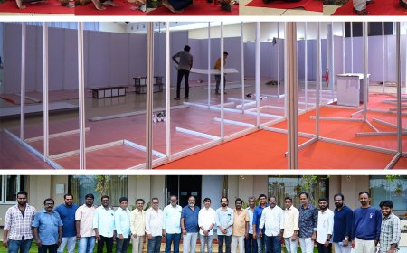 ప్రాంభమైన కాకినాడ ఫోటోఫినా ఎక్స్పో 2024  పనులు
