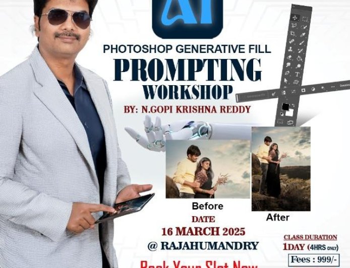 ఫోటోషాప్ AI జెనరేటివ్ ఫిల్ పై వర్క్ షాప్